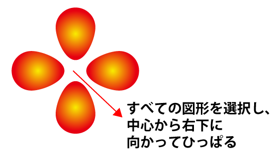 Illustratorでのグラデーションの動かし方